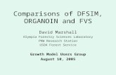 Comparisons of DFSIM, ORGANOIN and FVS David Marshall Olympia Forestry Sciences Laboratory PNW Research Station USDA Forest Service Growth Model Users.