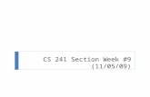 CS 241 Section Week #9 (11/05/09). Topics MP6 Overview Memory Management Virtual Memory Page Tables.