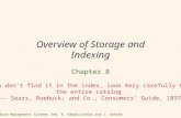 Database Management Systems 3ed, R. Ramakrishnan and J. Gehrke1 Overview of Storage and Indexing Chapter 8 “If you don’t find it in the index, look very.