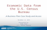 Economic Data from the U.S. Census Bureau A Business Plan Case Study and Access November 13, 2014 Presented by: Andy Hait U.S. Census Bureau.