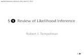 Applied Bayesian Inference, KSU, April 29, 2012 §. ❶ / §❶ Review of Likelihood Inference Robert J. Tempelman 1.
