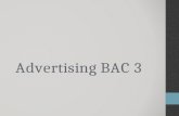 Advertising BAC 3. The ASA ASA = Advertising Standards Authority = Our aim is make sure that all UK advertising, wherever it appears is legal, decent,