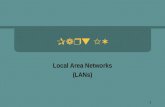 1 Part IV Local Area Networks (LANs). 2 Classification Terminology  Network technologies classified into three broad categories  Local Area Network.
