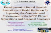 Development of Neural Network Emulations of Model Radiation for Improving the Computational Performance of the NCEP Climate Simulations and Seasonal Forecasts.