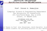 SOA+MW-1.1 CSE 333 Service-Oriented Architectures/Middlware Prof. Steven A. Demurjian Computer Science & Engineering Department The University of Connecticut.