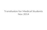 Transfusion for Medical Students Nov 2014. Requesting blood for transfusion.