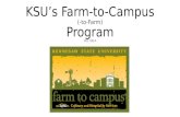 KSU’s Farm-to-Campus (-to-Farm) Program Oct. 2014.