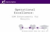 Operational Excellence: SDM Enhancements for Results 2011 National Conference Dallas, Texas June 14 - 16.