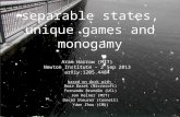 Separable states, unique games and monogamy Aram Harrow (MIT) Newton Institute – 2 Sep 2013 arXiv:1205.4484 based on work with Boaz Barak (Microsoft) Fernando.