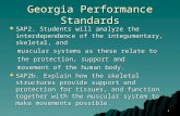 Georgia Performance Standards  SAP2. Students will analyze the interdependence of the integumentary, skeletal, and muscular systems as these relate to.