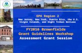 EPA Region 2 New Jersey, New York, Puerto Rico, the U.S. Virgin Islands, and Eight Tribal Nations FY2016 Brownfields Grant Guidelines Workshop Assessment.