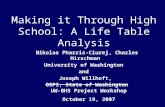Making it Through High School: A Life Table Analysis Nikolas Pharris-Ciurej, Charles Hirschman University of Washington and Joseph Willhoft, OSPI, State.