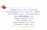 Comparison of Clinical Performance of AQT-CF, MMSE, and ADAS-cog: Preliminary Results Niels Peter Nielsen, M.D. Siegbert Warkentin, Ph.D. James Jacobson,