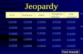 Jeopardy ACPPiedmontR&V Allegheny Plateau Erie Lowland Q $100 Q $200 Q $300 Q $400 Q $500 Q $100 Q $200 Q $300 Q $400 Q $500 Final Jeopardy.