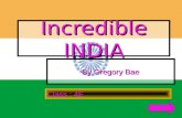 Incredible INDIA By Gregory Bae Class : 4E. India  Fast facts Fast facts Fast facts History History History Clothes Clothes Clothes Places Places Places.