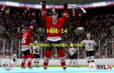 NHL-14 By Jordan, Hayden, Arman. Description NHL 14 is an ice hockey video game developed by EA Canada and published by EA Sports. It is the 23rd installment.