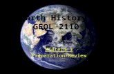 Earth History GEOL 2110 Midterm 1 Preparation/Review.