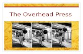The Overhead Press. The Overhead Press can be “Dangerous” Pressing overhead is NOT for everyone WHY: People who do not possess adequate shoulder mobility.