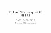 Pulse Shaping with MIIPS SASS 8/22/2012 David Nicholson.
