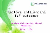 Factors influencing IVF outcomes Peking University Third Hospital Qiao Jie.