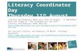 Literacy Coordinator Day Thursday 11 th August Loddon Mallee Region Literacy and Numeracy Week runs from 29 August – 4 September with the theme of ‘The.