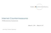 Internet Countermeasures  Effectiveness Assessment Anti-Piracy Technical Operations March 17th – March 31 th.
