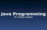 Java Programming Dr. Randy Kaplan. Abstract Classes and Methods.