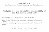 22 nd IFIP TC 7 Conference on System Modeling and Optimization Analysis of the convective instability of the two- dimensional wake D.Tordella #, S.Scarsoglio.