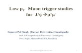 Low p T Muon trigger studies for J/ ï¹ ïƒ  ï­ ï€« ï­ ï€­ Supreet Pal Singh (Panjab University, Chandigarh) Prof. J.B.Singh (Panjab University, Chandigarh) Prof