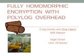 FULLY HOMOMORPHIC ENCRYPTION WITH POLYLOG OVERHEAD Craig Gentry and Shai Halevi IBM Watson Nigel Smart Univ. Of Bristol.