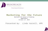 Presented by: Linda Varrell, APR Marketing for the Future Northern NE School of Banking #NNESB2015 October 27, 2014.