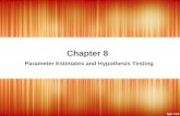 Chapter 8 Parameter Estimates and Hypothesis Testing.