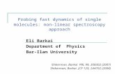 Probing fast dynamics of single molecules: non-linear spectroscopy approach Eli Barkai Department of Physics Bar-Ilan University Shikerman, Barkai PRL.