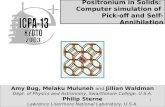 1 Amy Bug, Melaku Muluneh and Jillian Waldman Dept. of Physics and Astronomy, Swarthmore College, U.S.A. Philip Sterne Lawrence Livermore National Laboratory,