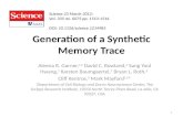 Generation of a Synthetic Memory Trace Aleena R. Garner, 1,2 David C. Rowland, 3 Sang Youl Hwang, 1 Karsten Baumgaertel, 1 Bryan L. Roth, 4 Cliff Kentros,