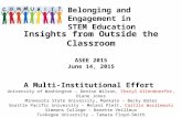 Insights from Outside the Classroom ASEE 2015 June 14, 2015 A Multi-Institutional Effort University of Washington – Denise Wilson, Cheryl Allendoerfer,