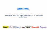 Cumulus has 307,000 listeners in Central Arkansas.