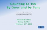 Presentation by: Kelsey Golden February 19 th, 2013 Mathematics for Kindergarten CCSS.Math.Content.K.CC.A.1.