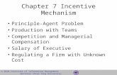 © 2010 Institute of Information Management National Chiao Tung University Chapter 7 Incentive Mechanism Principle-Agent Problem Production with Teams Competition.