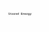 Stored Energy. Stored Energy Systems Lesson Objectives When you finish this lesson you will understand: Several alternative stored energy systems Learning.