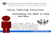 Using Tabletop Exercises Carl Osaki, MSPH, RS Clinical Associate Professor Department of Environmental & Occupational Health Sciences, SPH, University.