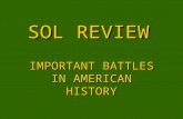 SOL REVIEW IMPORTANT BATTLES IN AMERICAN HISTORY.