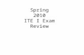 Spring 2010 ITE I Exam Review. ABCDEABCDE ABCDABCD.