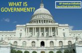 WHAT IS GOVERNMENT? 10 th American Civilization Council Rock School District.