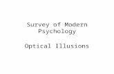 Survey of Modern Psychology Optical Illusions. Illusions generally happen when: The stimulus is unclear Information is missing.
