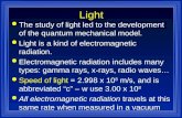 Light l The study of light led to the development of the quantum mechanical model. l Light is a kind of electromagnetic radiation. l Electromagnetic radiation.