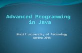 Sharif University of Technology Spring 2015. Agenda Need for multi-thread programming Threads in java Samples Synchronization synchronized wait & notify.