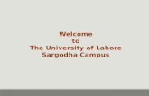 Welcome to The University of Lahore Sargodha Campus.