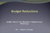 AASBO March Bi-Monthly Membership Meeting Dr. Chuck Essigs.