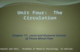 Chapter 17: Local and Humoral Control of Tissue Blood Flow Guyton and Hall, Textbook of Medical Physiology, 12 edition.